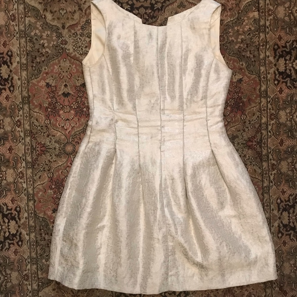 White Zara fit and flare dress